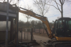 Abriss des alten Kiosks