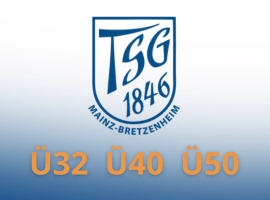 Logo der TSG Bretzenhheim, darunter der Schriftzug Ü32, Ü40, Ü50